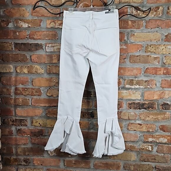 Citizens of Humanity White Drew Flounce High Rise jeans size 25 - Picture 7 of 15